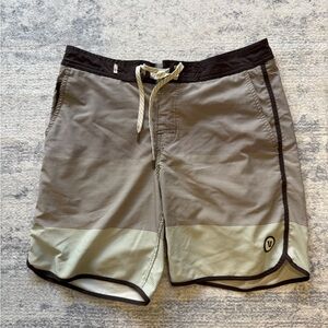 Vuori Black and Gray Board Shorts